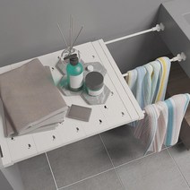 무타공 다용도 압축선반 세탁실 베란다 옷장 틈새선반, 24cm_M