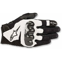 Alpinestars 블랙/화이트 Sz L 알파인스타 SMX-1 에어 V2 통기성 가죽 오토바이 장갑 170089, 3X-Large, Black/Fluorecent Red