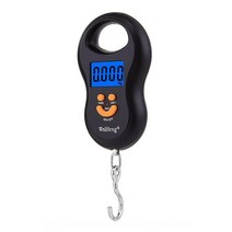 용수철 저울 휴대용 고리형 초정밀 미니 다용도 저울, 블랙(배터리 포함)