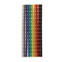 케이블 마커 2-3mm 와이어 용 다채로운 C 유형 번호 태그 레이블 150 Pcs, 한개옵션0