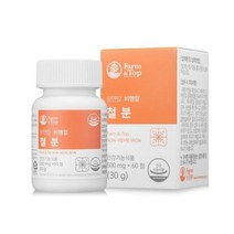 팜엔탑 식물성 비헴철 함유 철분 성장기 청소년 임산부 영양제, 500mg x 60정 7개
