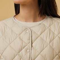 [JAJU/자주] 여 다이아퀼팅 라이트 다운필 점퍼_아이보리