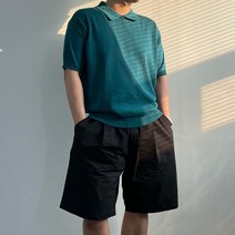[SALE] 미니멀 카라 반팔 니트 5컬러 남자 남성 청록색 노란색 여름 반팔니트