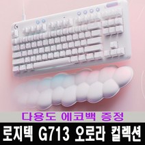 로지텍코리아 G713 오로라 컬렉션 RGB 텐키리스 PBT 유선 게이밍 기계식 키보드 + 다용도 에코백 증정, 적축