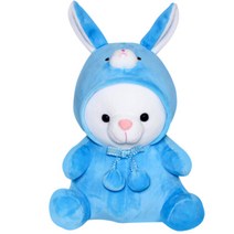 센스샵 곰 인형 토끼 부드러운 곰토끼 더블베어, 블루색