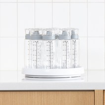 (세트)시노글라스 오일병 300ml (양념통9+회전트레이소1) 시노글라스 양념병 트레이, (세트)그레이_시노글라스11P+회전선반(소)