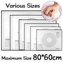 밸런스패드 층간소음매트 소음방지 운동기구 홈짐 요가 홈트레이닝 헬스 매트 유리 섬유 실리콘 베이킹 매트 대형 반죽 패드 논스틱 표면 롤링 반죽 매트 주방 요리 페이스트리 시트, [01] Red, [06] 70x50cm, 01 Red