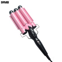 DFMEI 준마 LED 웨이브 고데기 물결 봉고데기 220V 전용코드, 핑크, 25mm