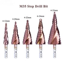철판용 드릴 비트 스텝 탭 십자 m35 5 코발트 hss hss co hssco 고속, 육각형, 4-12mm