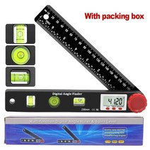 정밀 측정 디지털 각도기 수평 공구 경사계 쇠자 확인 철자 무선 각도계, Protractor box