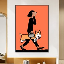 장줄리앙 Jean Jullien 쥴리앙 팝 아티스트 그림 전시 그래픽, 60X80cm, QS1129