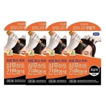 엘라스틴 샴푸하듯 간편 염색약, 흑갈색, 4개