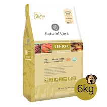 네츄럴코어 에코9 시니어 연어 유기농 70% 노령견사료 + 사료샘플 간식, 6kg, 1개, 생선