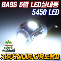BA9S 5450 5발 LED 벌브(화이트/규격차량 실내등용), 화이트
