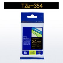 [브라더] 라벨프린터 TZ-TAPE 모음 전, 24mm-TZe-354(검정/금색), 테잎