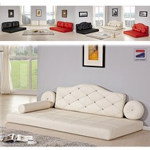 지지독 쇼파베드 대쿠션방석 좌식소파csp780, 바로크침대형(190), 블랙