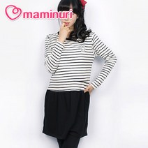 마더라이크 T.고양이와팬수유원피스- 덮개형 외출 수유복