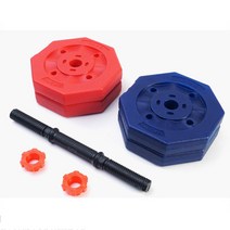 8각 컬러 아령덤벨(11kg), 레드, 2.5kg*4개/아령봉1개