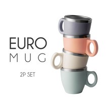 JVR 스테인리스 유로머그컵 1+1 280ml, 2개, 퍼플+화이트