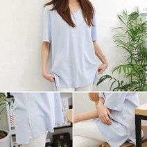 [하늘바라기]데끼 브이넥 반팔 티