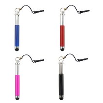 더조은셀러 스마트폰 총알접이식 터치펜, 레드