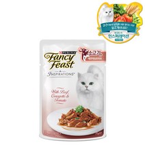 팬시피스트 인스퍼레이션 소고기 애호박 토마토 70G 주식 파우치, 12팩, ./.