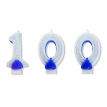 피플스파티 100일숫자초 생일 양초, 1개, 블루