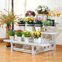 화분정리대 받침대 선반 진열대 인테리어선반, 02.화분대3단, 1개