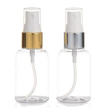 금속스프레이 20ml 30ml 50ml 60ml 75ml 80ml 100ml 스프레이공병 미스트용기, 50ml(타원형), 투명용기 은색캡