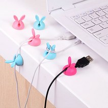 런웨이브 VR/USB케이블/확대경/케이블정리/멀티탭정리함/아답터/클릭탭/충전기, 래빗 케이블 홀더(랜덤)