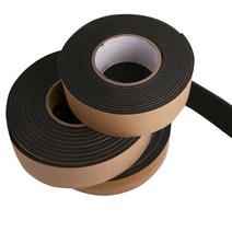 태영테크 EVA 흑 단면 스폰지 테이프 폭25mm, 두께 2mm x 길이 7.5M, 1개
