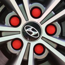 데코인 휠너트커버 휠악세사리 휠캡 휠커버 휠튜닝, 레드