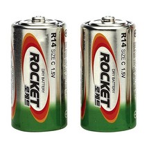 로케트 건전지/R14/SIZE C - 1.5V X 2개 팩, 1팩