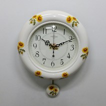 쇼핑아트 해바라기장미도자기벽시계, 장미