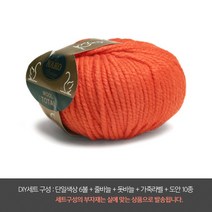 나은몰 울토탈 겨울털실 뜨개질실 목도리 뜨기 좋은실, DIY세트 966 카프리