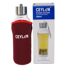 CEYLON 실론녹차물병+방수주머니 거꾸로녹차물통 차통 스포츠물병, 실론녹차물병(방수커버포함), 650ml