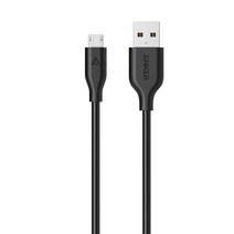 Anker PowerLine 케블라 Micro USB 케이블 0.9m (A8132H), 블랙, {A8132H12}