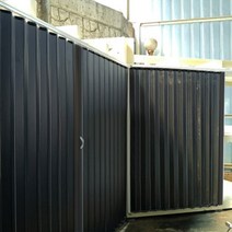 홀딩도어 자바라 A타입, 02.홀딩 A-홀겹 블랙, 개폐방식-2.양개