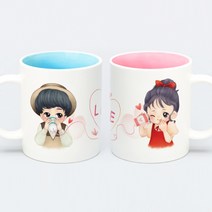 두루디자인 [메세지] 콜미베베*2P 세트, 내부 하늘+분홍, 1세트