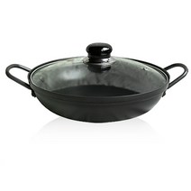 국산 경질 전골 냄비, 국산영업용복전골낮은냄비(30cm/뚜껑O)