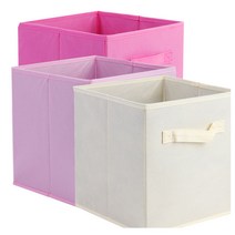 이디오리빙 수납박스 3개, DeepPink+LightPink+Cram