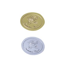 미니스티커 봉투스티커 봉합스티커 상품권스티커 금박스티커 50장, 1p, 04로즈실버(2.7x2.2)-1판(50개)