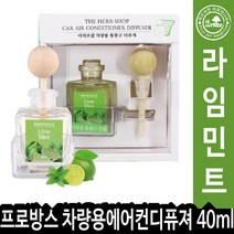 더허브샵 차량용 에어컨 뱡향제, 라임민트, 40ml, 1개