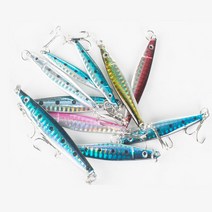 오기몰 홀로그램 메탈지그 지깅 루어낚시, 핑크 10g, 1개