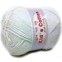 행복뜨기 목도리실 모자실 인형실 순면 털실 뜨개실 뜨개질실 키즈코튼, 305흰색