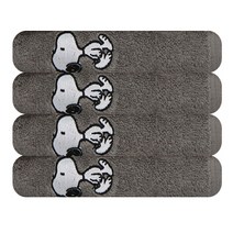 송월타올 스누피리버 골고루, 진회색, 4매