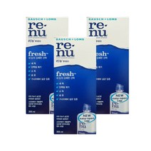 리뉴 바슈롬 후레쉬 렌즈세정/보존액 소프트렌즈용, 3개, 355ml