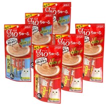이나바 챠오 츄르 2종(참치 가다랑어) 셋트, 56g, 6개