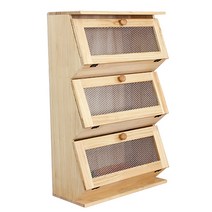 리빙스토리 원목 3단 야채장, 네추럴