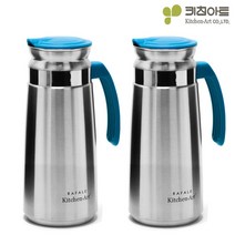 키친아트 라팔 스테인리스 물병 KAWB-C13 1+1, 실버, 1300ml